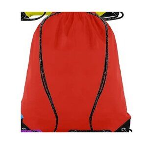 Drawstring Backpack Bags Sack Pack Cinch Tote Sport Storage Polyester Bag
